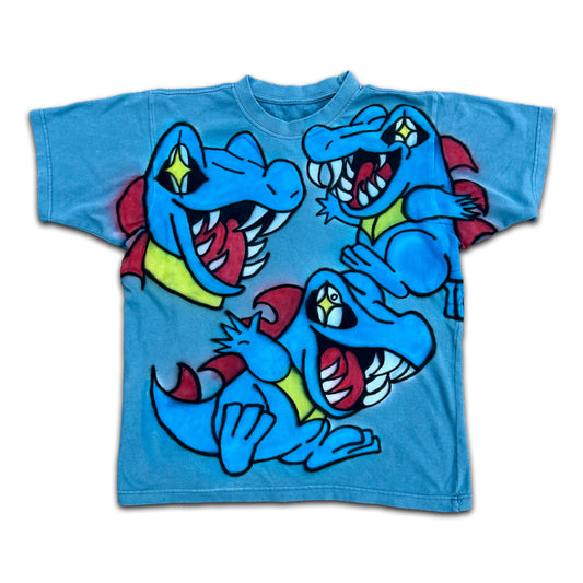 "Blue Crokz" Airbrush HEAVYWEIGHT Tee (MEDIUM)