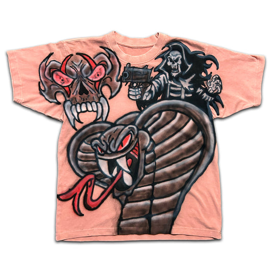 "Scary Snake Shi" Airbrush HEAVYWEIGHT Tee (MEDIUM)
