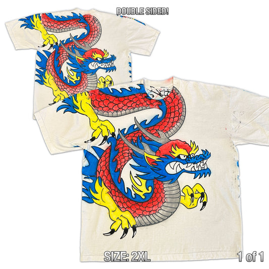 1 of 1 Airbrushed Heavy Weight Tee !DRAGON! (2XL)