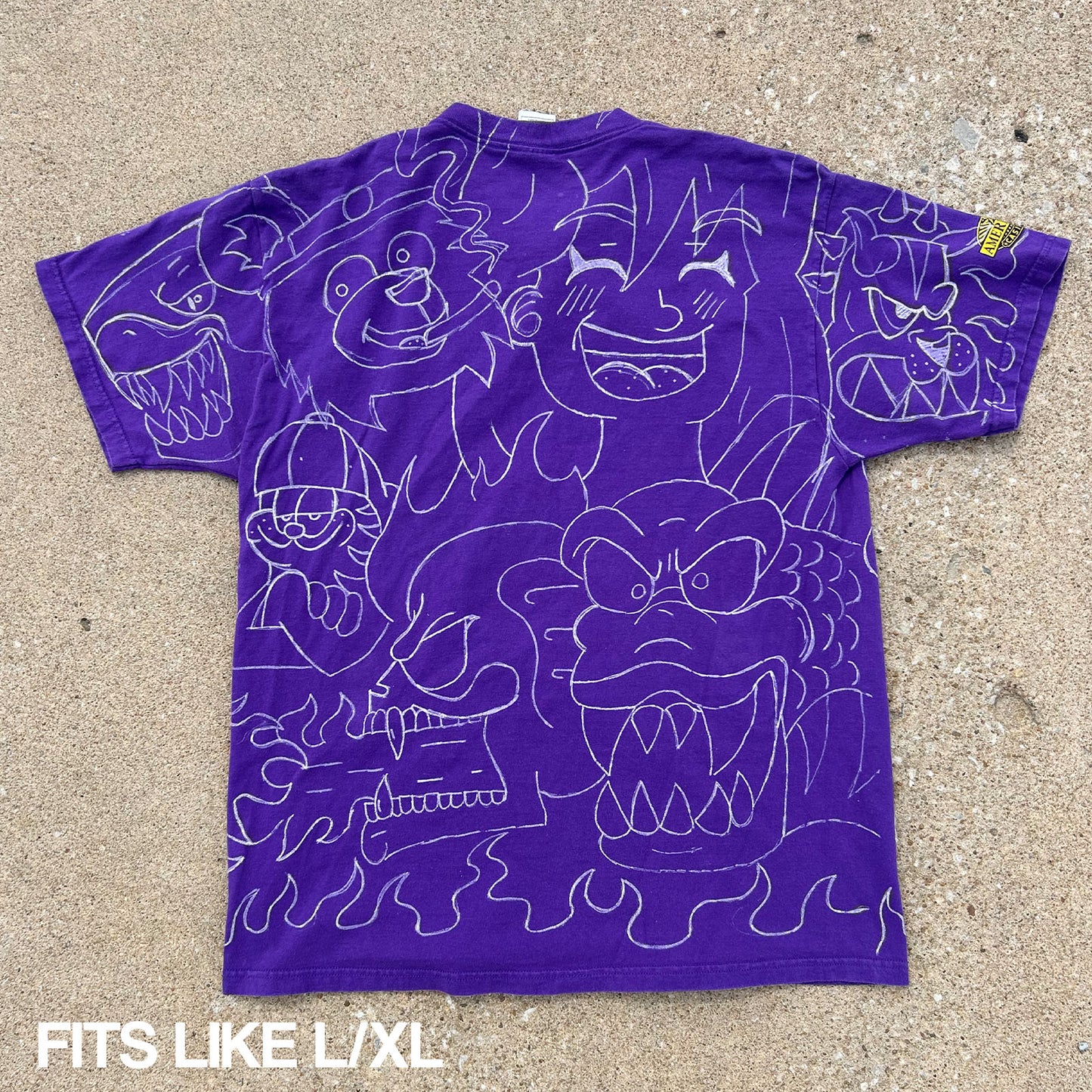 Hand Drawn Purple Characters Shirt