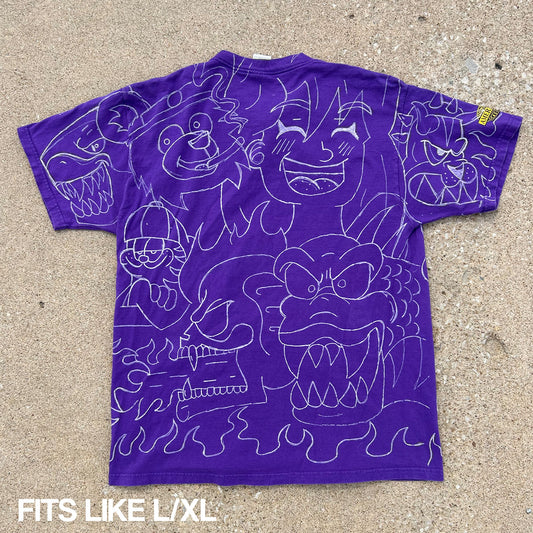 Hand Drawn Purple Characters Shirt