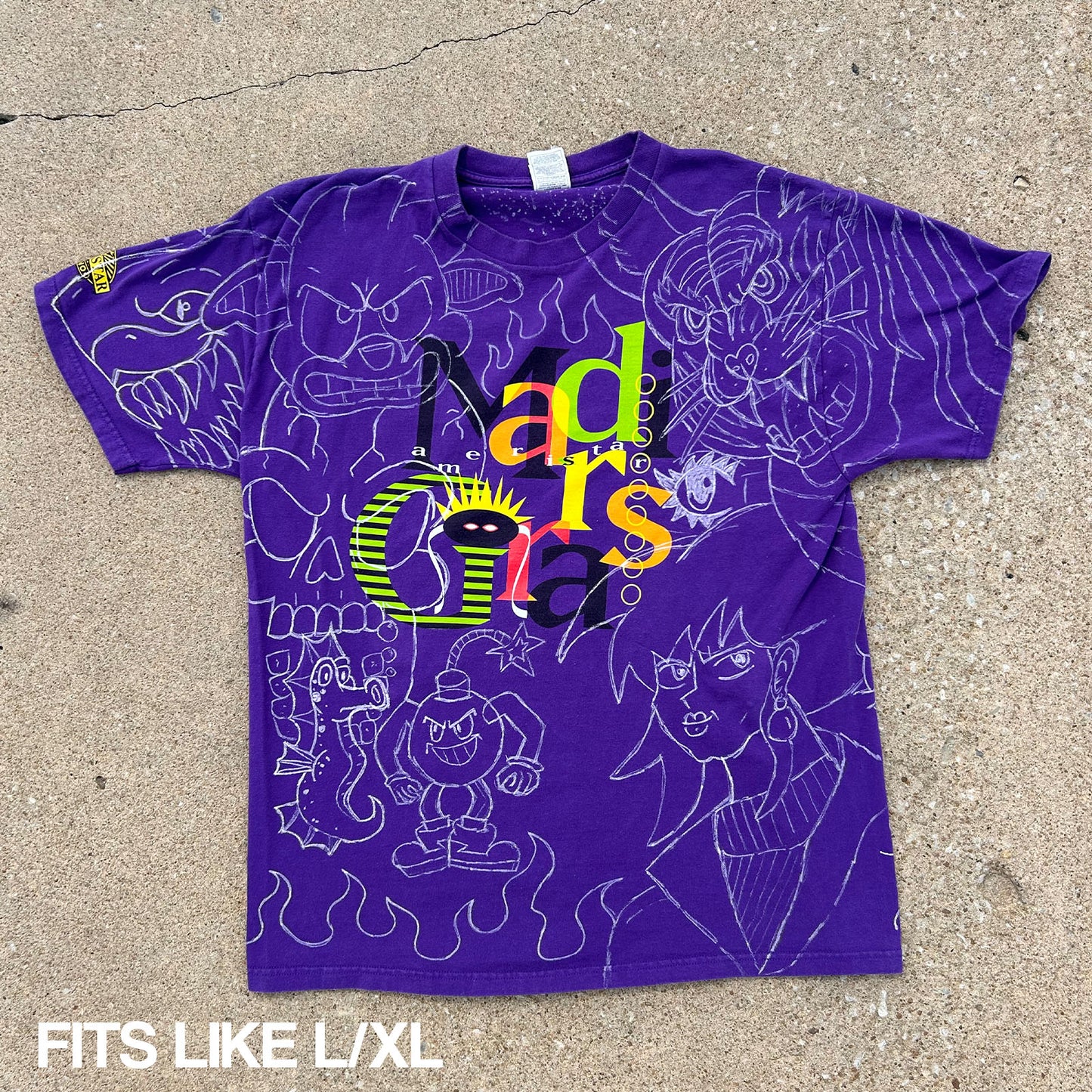 Hand Drawn Purple Characters Shirt