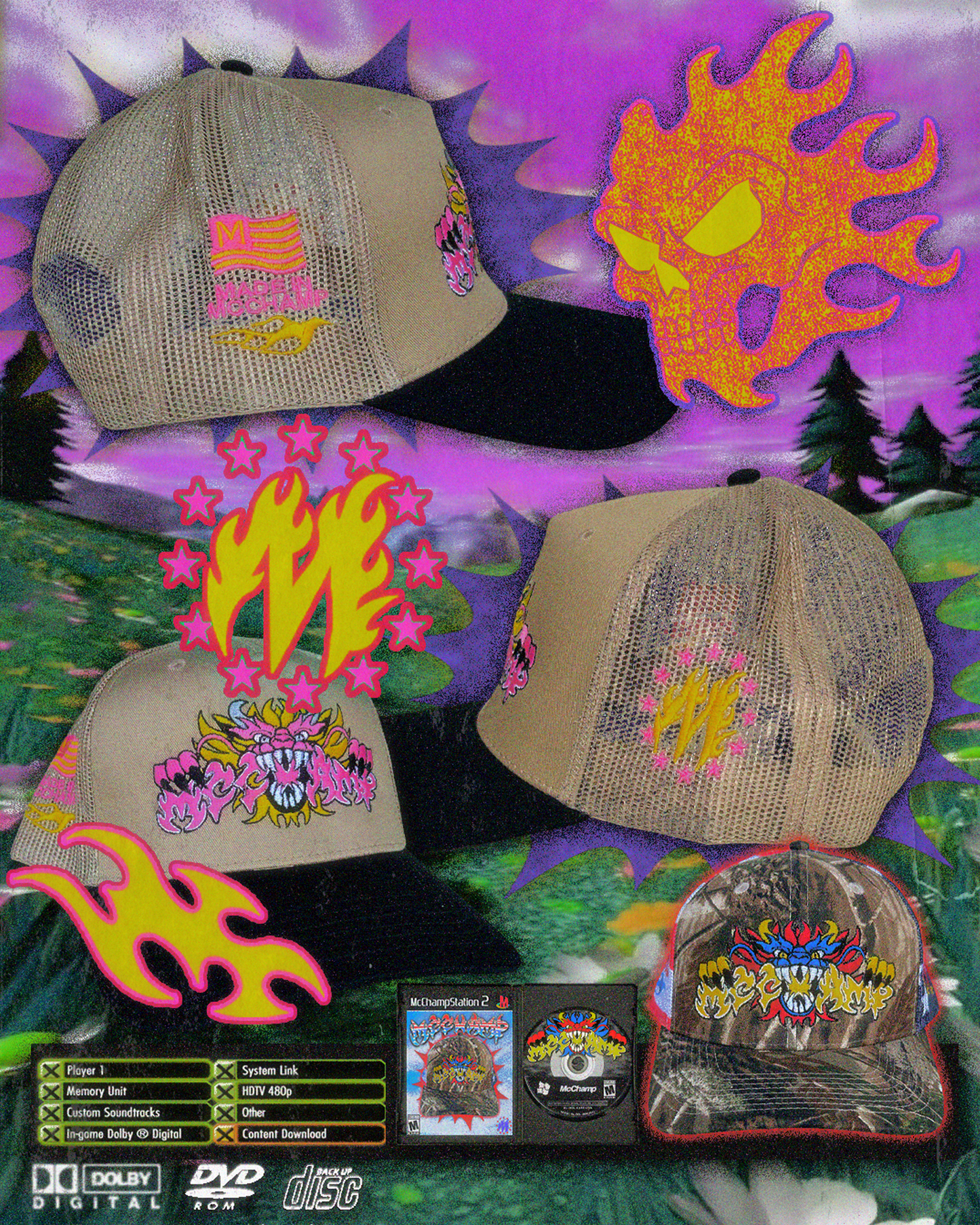 PINK DRAGON MCCHAMP HAT