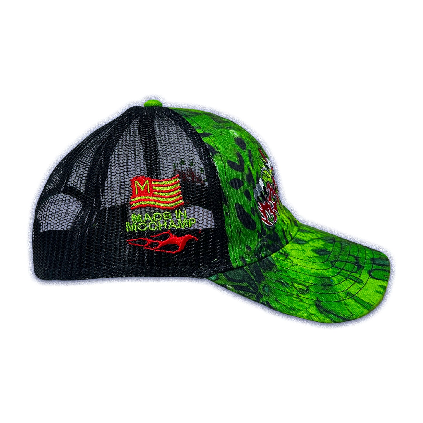LIME CAMO DRAGON MCCHAMP HAT