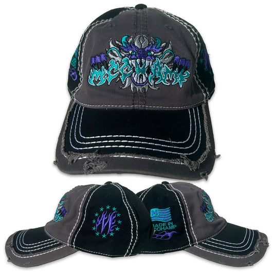 DISTRESSED GREY DRAGON McCHAMP HAT