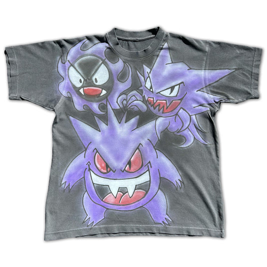 "Purple Ghosts" Airbrush Heavyweight Tee (L) (Copy)