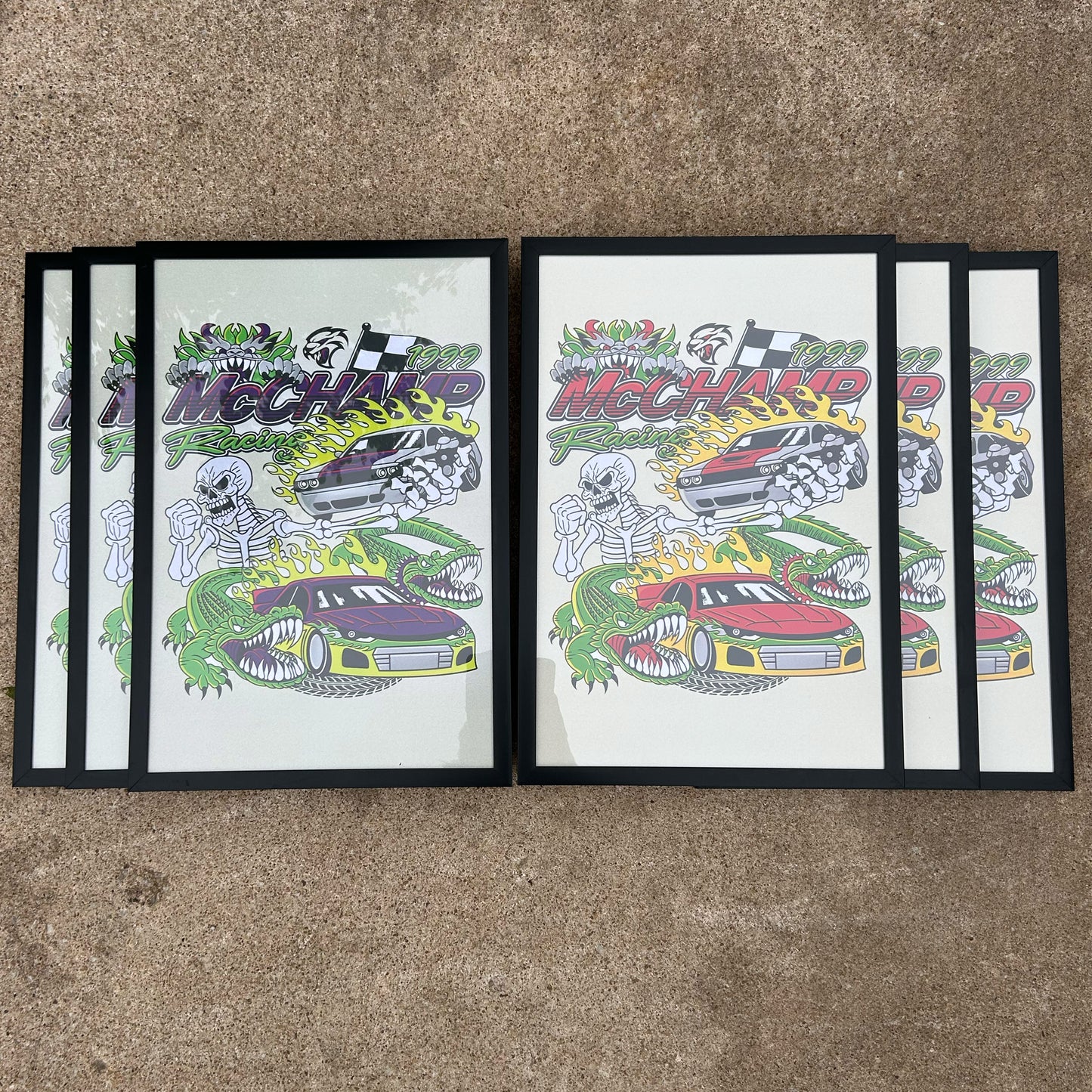 FRAMED McCHAMP RACING POSTER (19x13") Haunted Color-way
