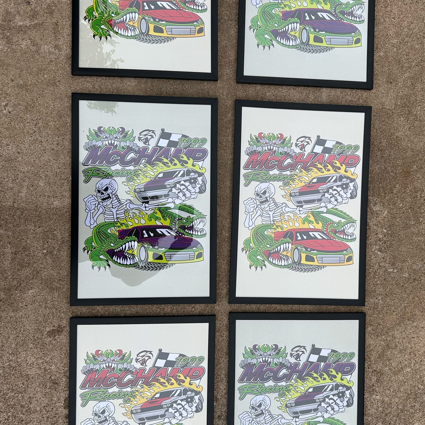 FRAMED McCHAMP RACING POSTER (19x13") Haunted Color-way